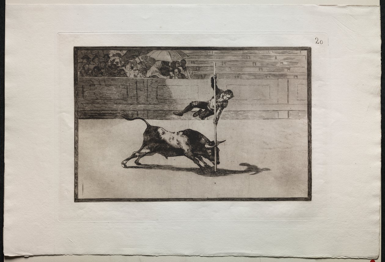Bikaviadalok: Juanito Apinani mozgékonysága és merészsége (a Ringben) Madridban alkotó: Francisco de Goya