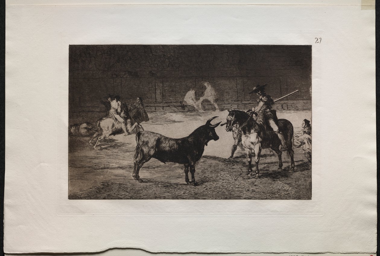 Bikaviadalok: Az ünnepelt Picador, Fernando del Toro, ráhúzza a vadállatot a Pique-jával alkotó: Francisco de Goya