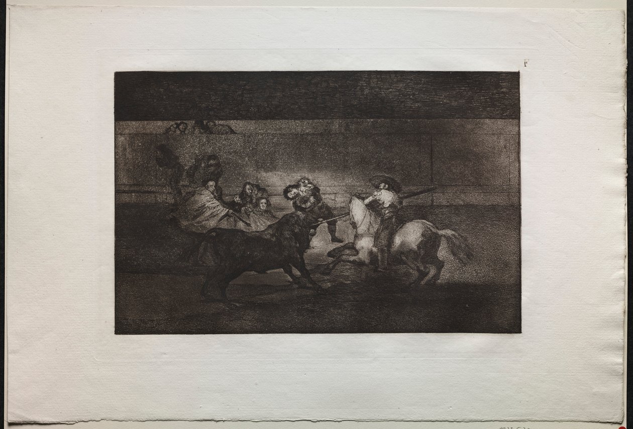 Bikaviadalok: Pepe Illo halála 3. kompozíció, 1876. alkotó: Francisco de Goya