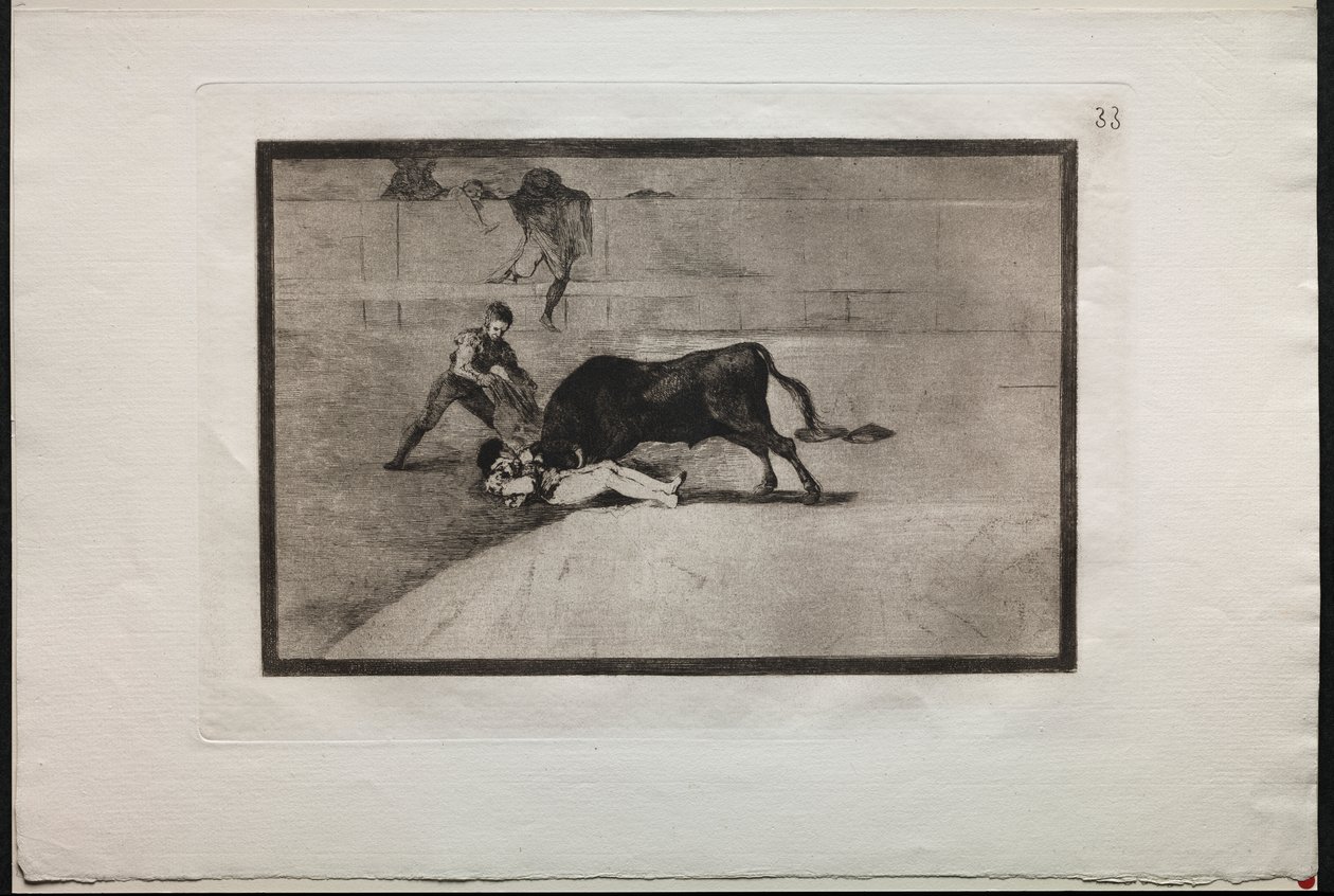 Bikaviadalok: Pepe Illo szerencsétlen halála, a madridi ringben alkotó: Francisco de Goya