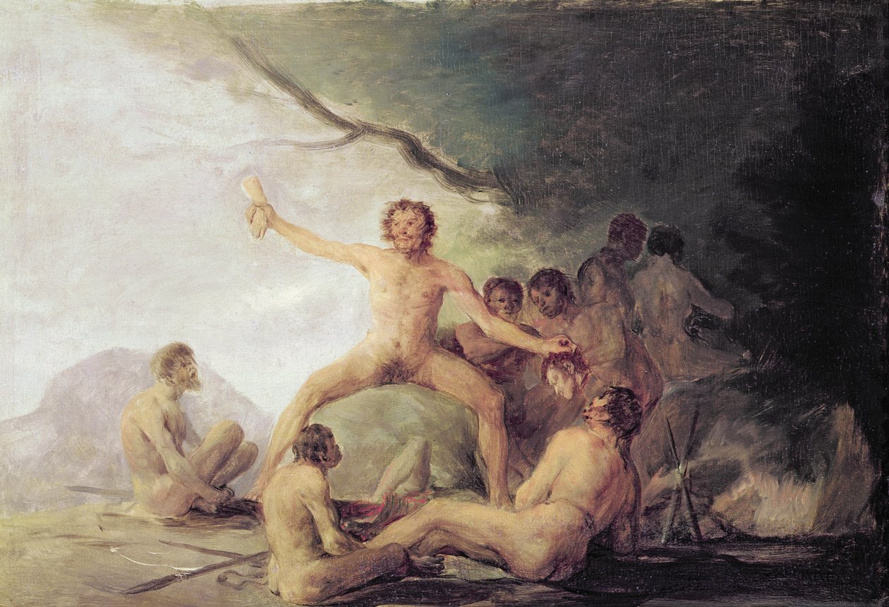 Kannibálok ízlelgetik az emberi maradványokat, 1800-2008 körül (83503-as pár) alkotó: Francisco de Goya