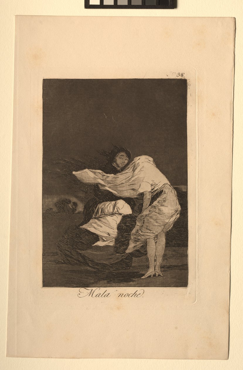 Caprichos: Rossz éjszaka. alkotó: Francisco de Goya