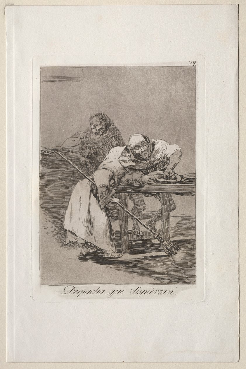 Caprichos: Légy gyors, felébrednek. alkotó: Francisco de Goya