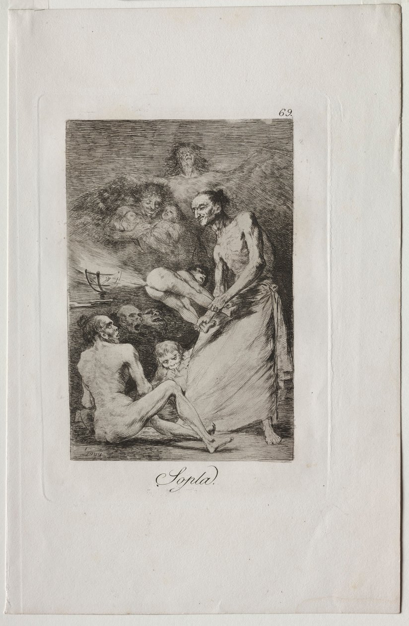Caprichos: Fújj! alkotó: Francisco de Goya