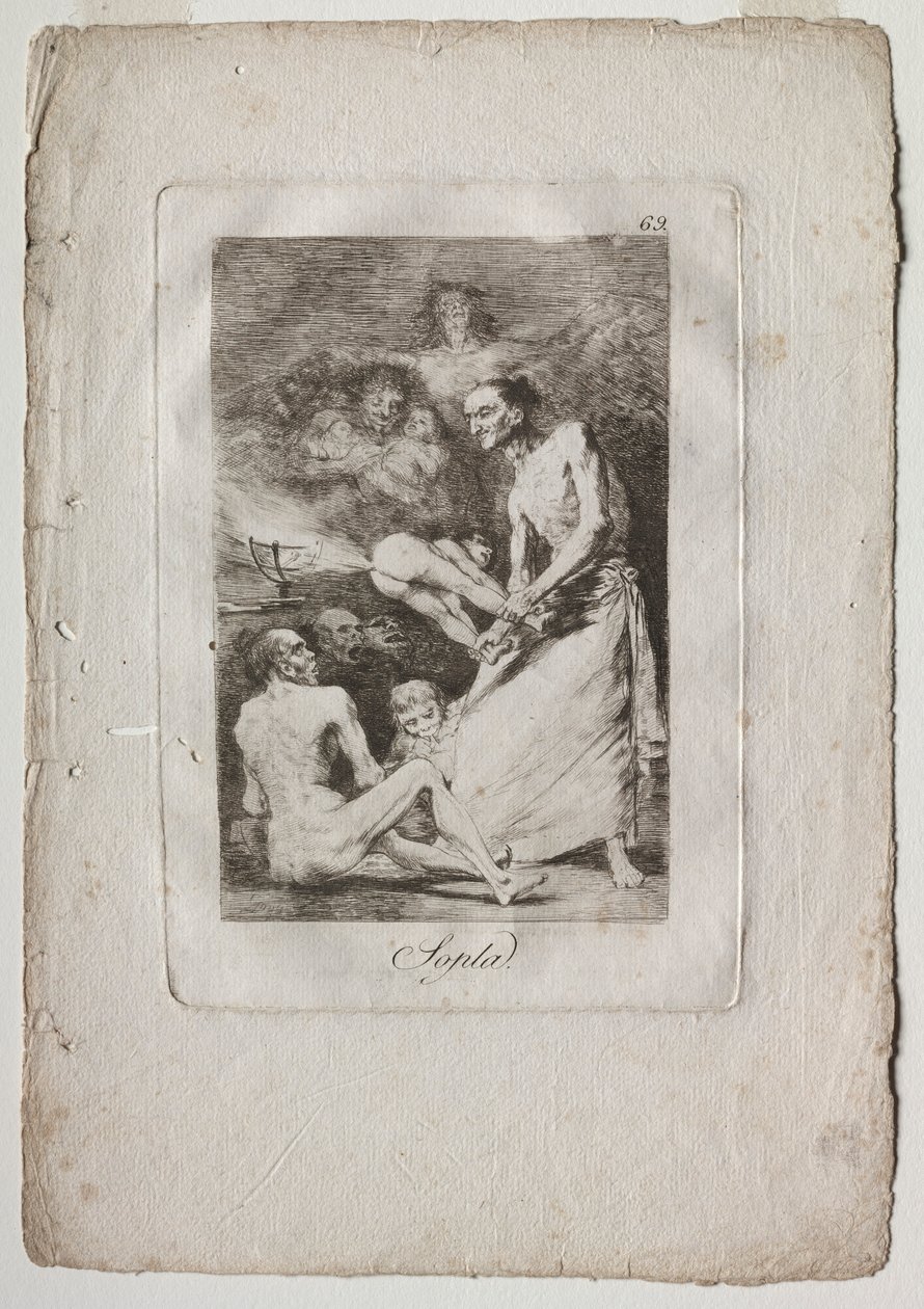 Caprichos: Blow, 1799. alkotó: Francisco de Goya