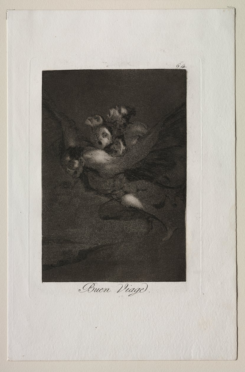 Caprichos: Bon Voyage! alkotó: Francisco de Goya