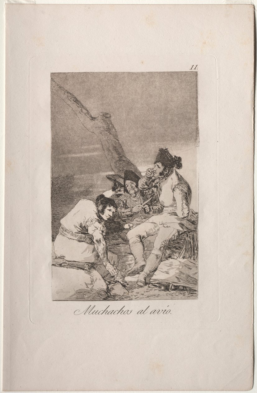 Caprichos: A fiúk készülődnek... alkotó: Francisco de Goya