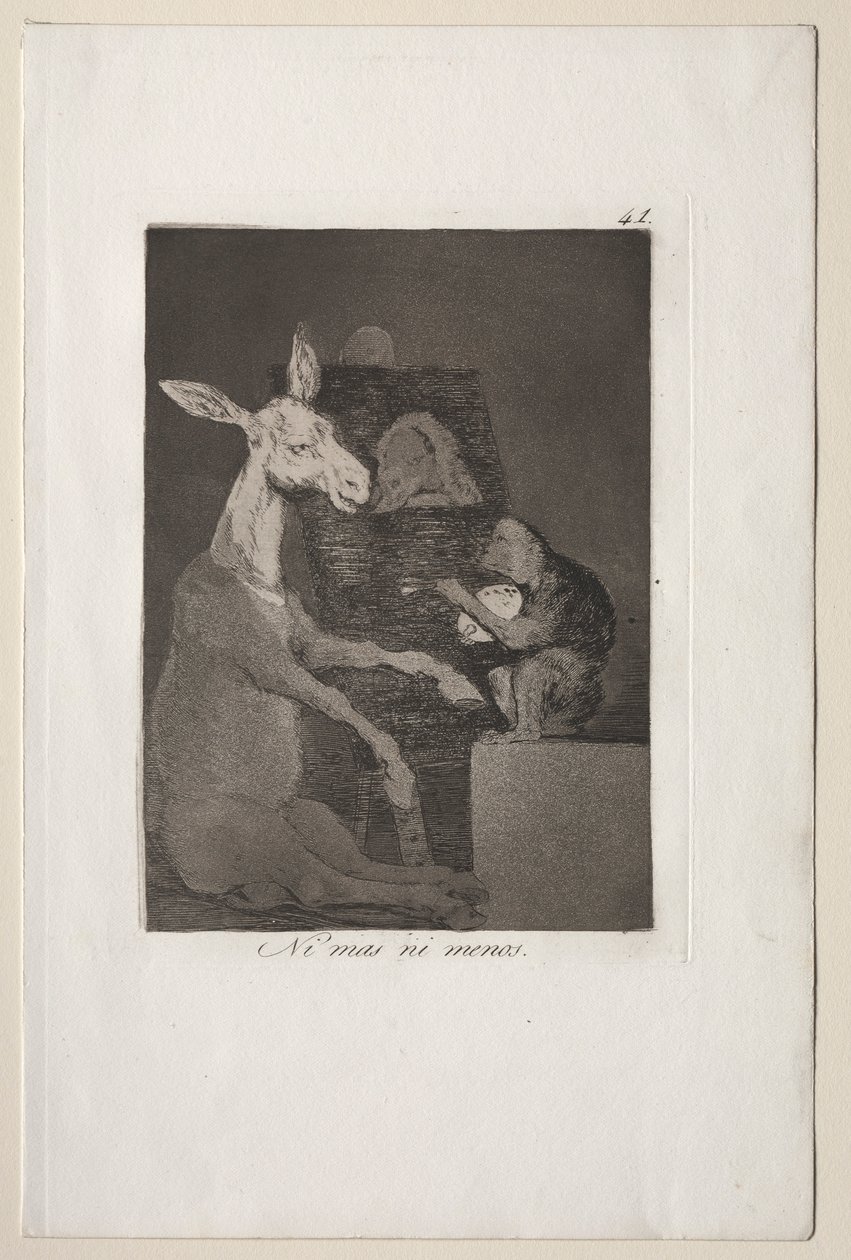Caprichos: Se többet, se kevesebbet. alkotó: Francisco de Goya