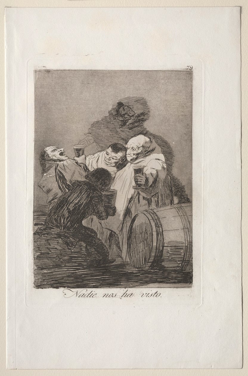 Caprichos: Senki sem látott minket. alkotó: Francisco de Goya