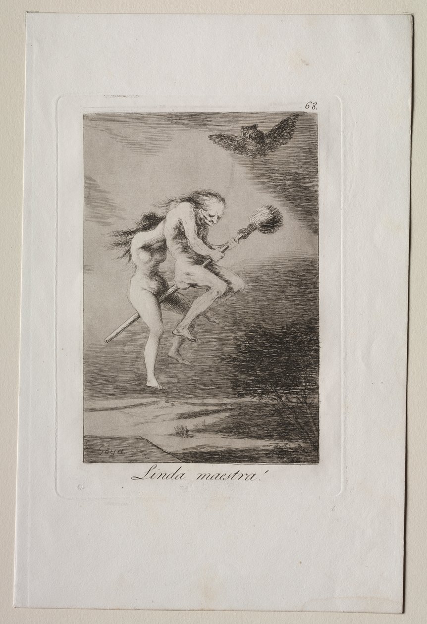 Caprichos: Szép tanár! alkotó: Francisco de Goya