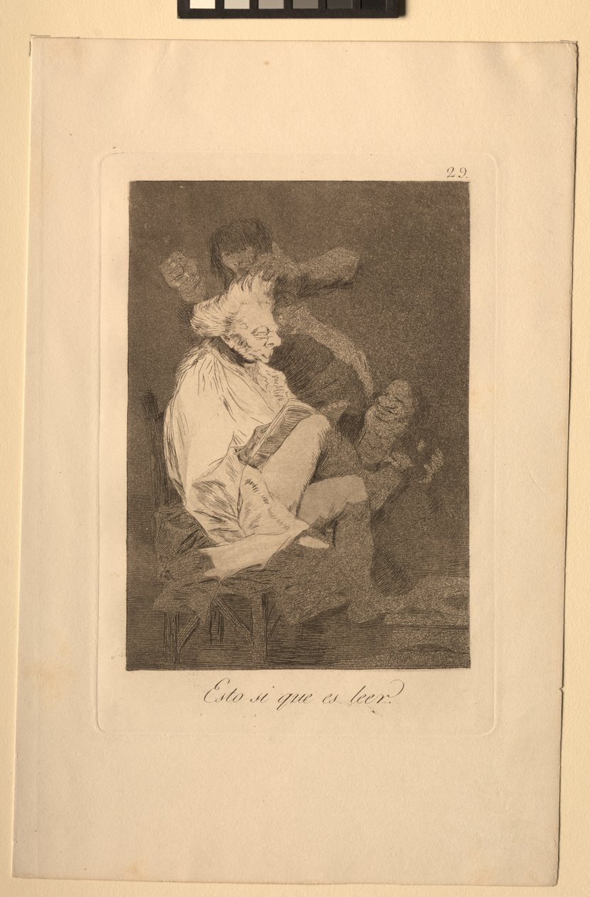 Caprichos: Ez minden bizonnyal az, hogy tudj olvasni. alkotó: Francisco de Goya