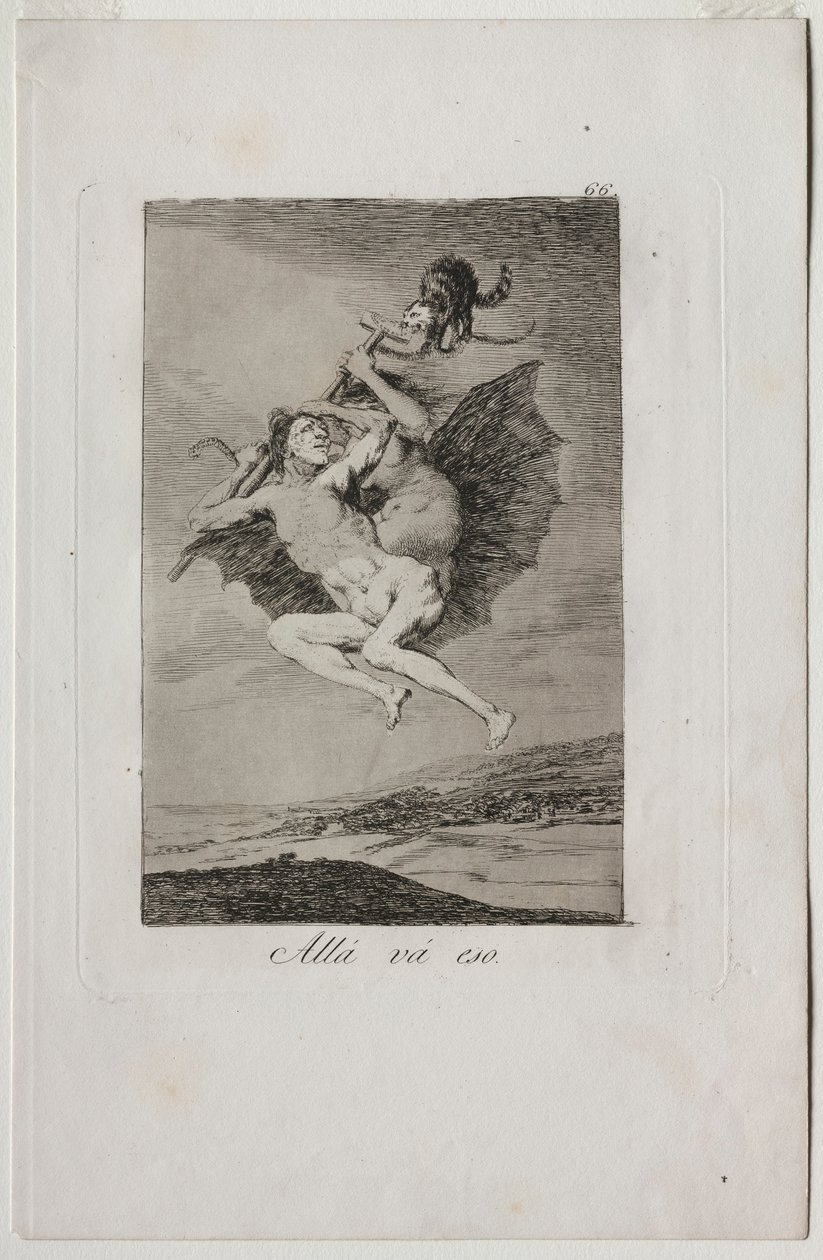 Caprichos: Ott megy.. alkotó: Francisco de Goya