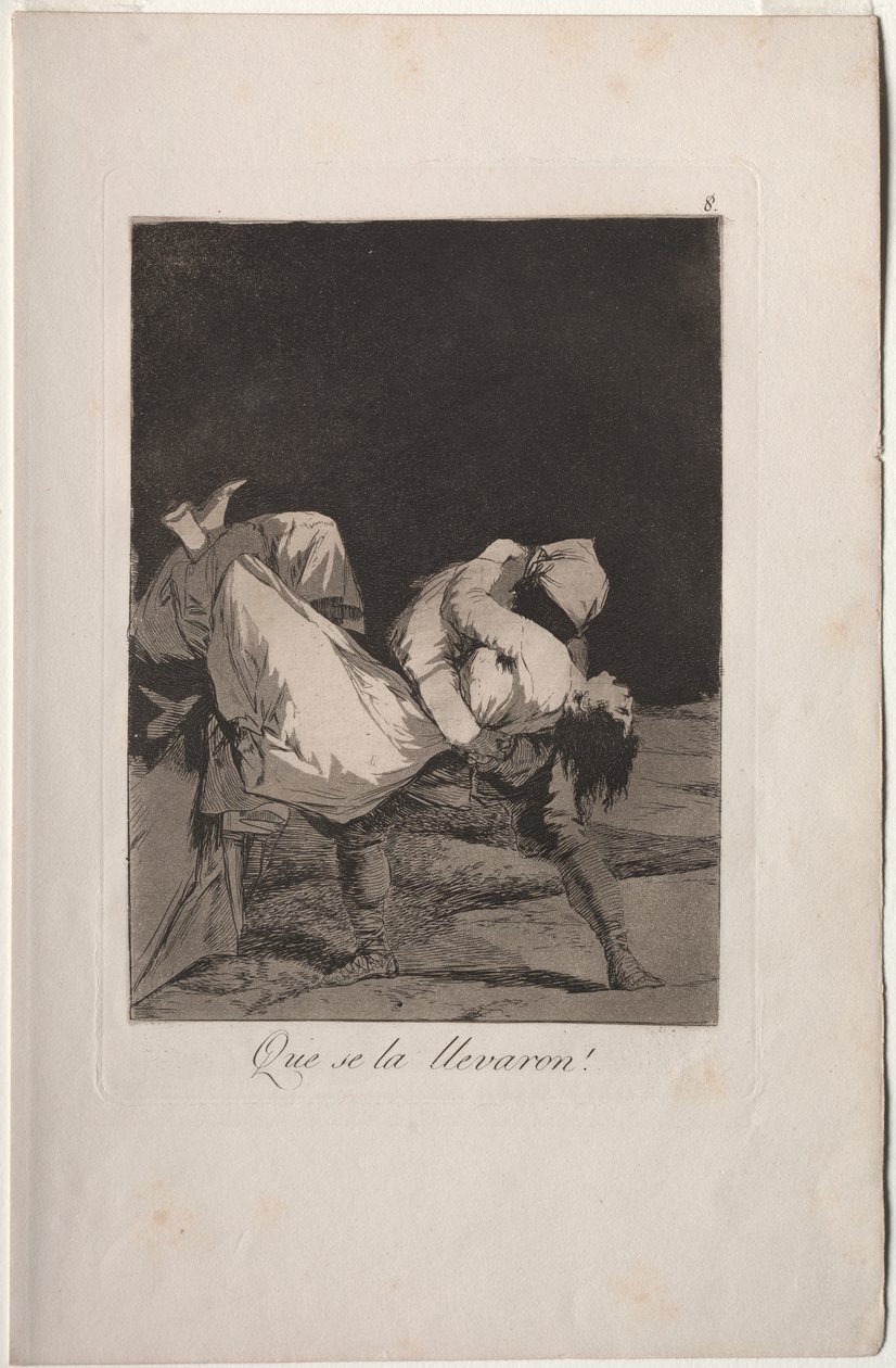 Caprichos: Elvitték! alkotó: Francisco de Goya