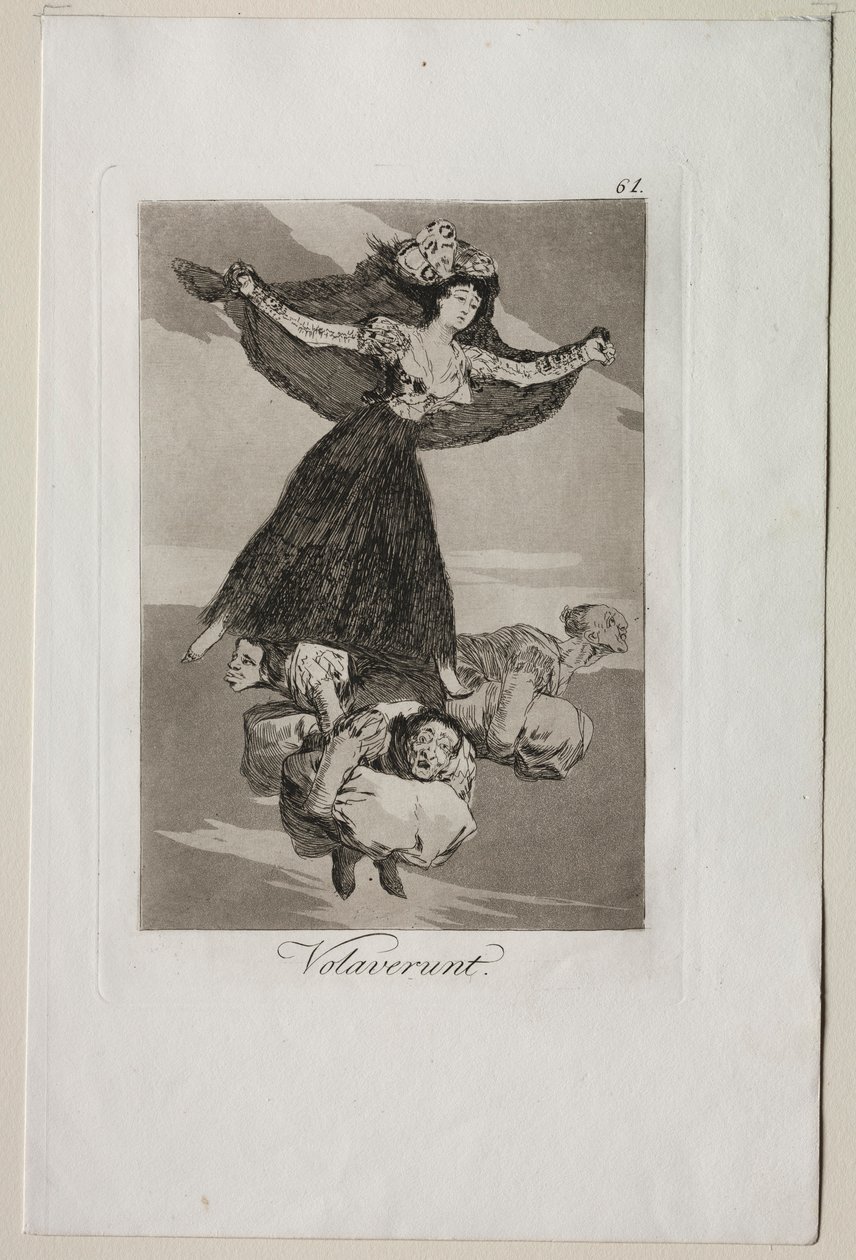 Caprichos: Repültek. alkotó: Francisco de Goya