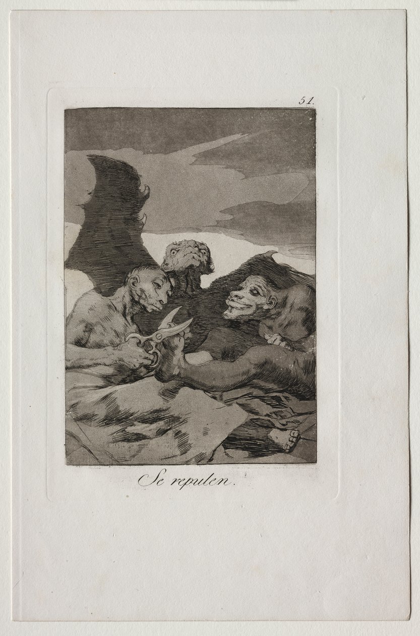 Caprichos: Felemelik magukat alkotó: Francisco de Goya