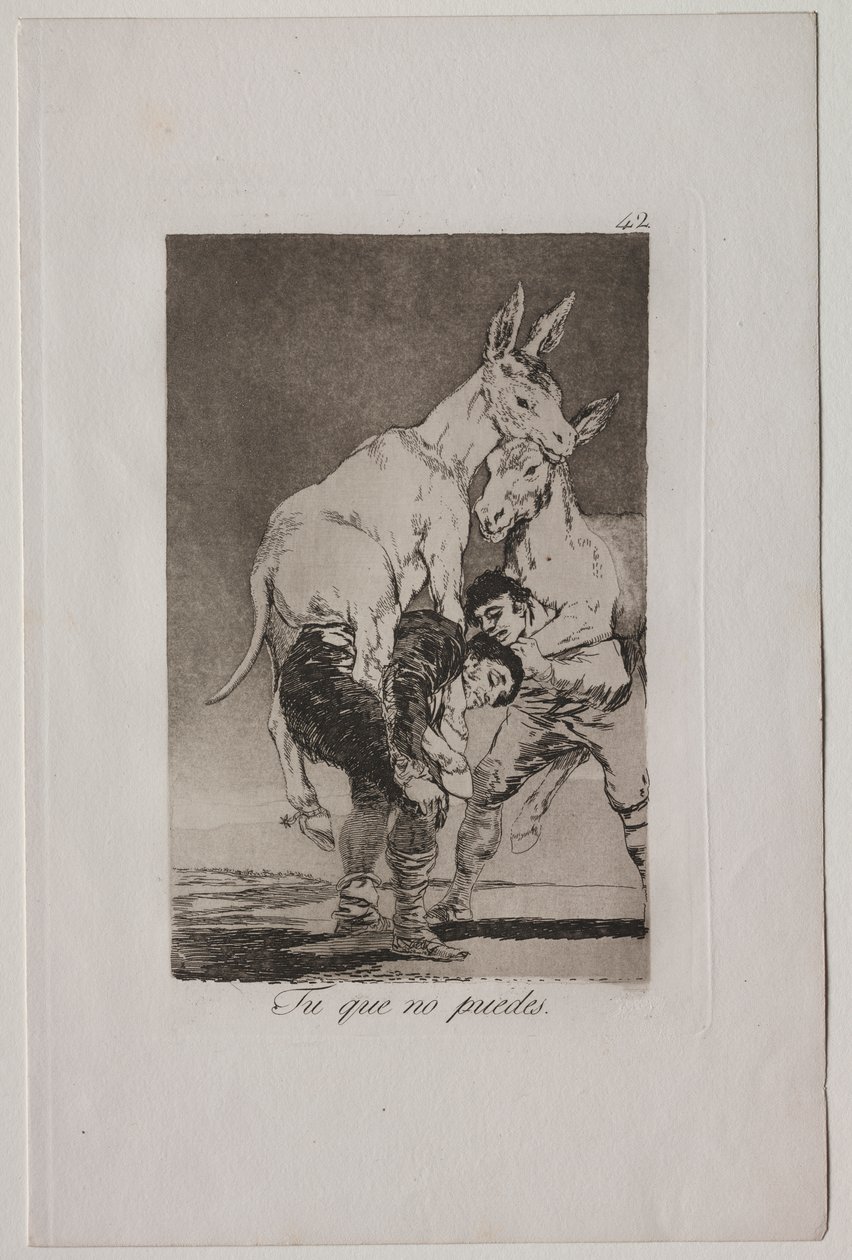 Caprichos: Te, aki nem tudsz alkotó: Francisco de Goya