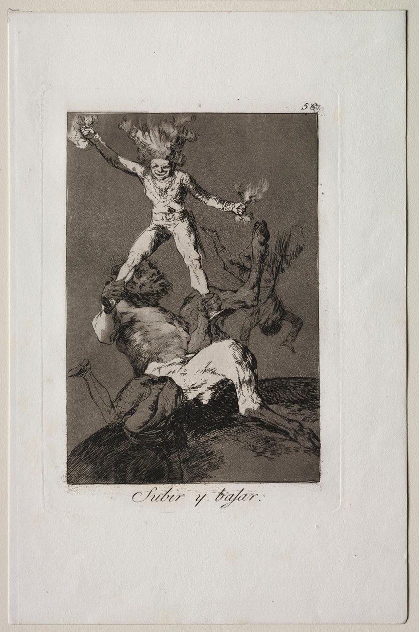 Caprichos: Felemelkedni és bukni. alkotó: Francisco de Goya