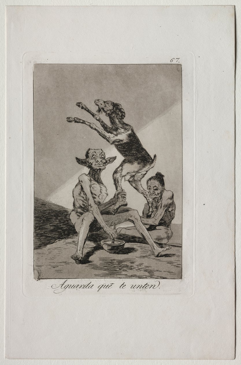 Caprichos: Várj, amíg felkennek alkotó: Francisco de Goya
