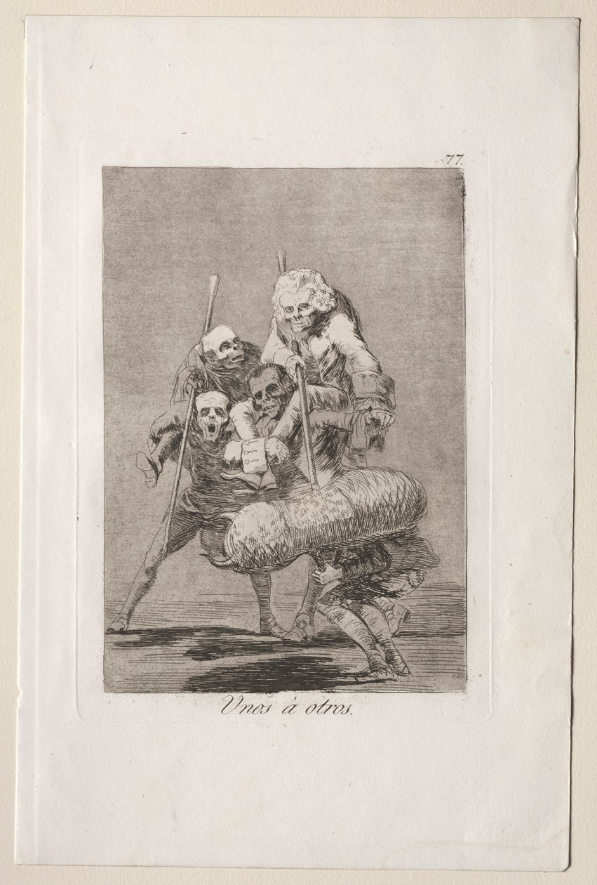 Caprichos: Mit tesz az ember a másikkal. alkotó: Francisco de Goya