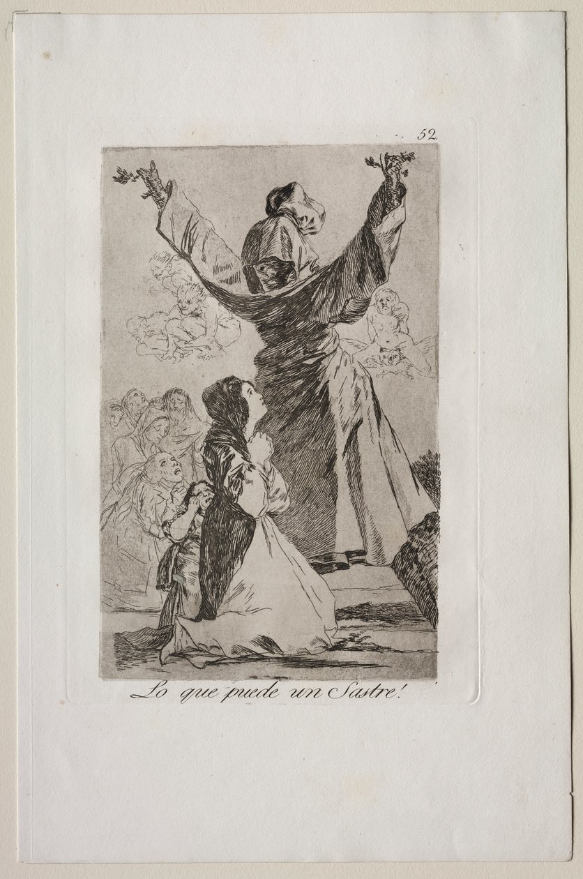 Caprichos: Mire képes egy szabó! alkotó: Francisco de Goya