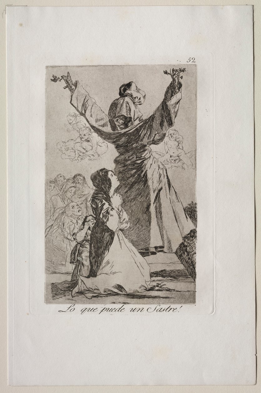 Caprichos: Mit tud egy szabó! alkotó: Francisco de Goya