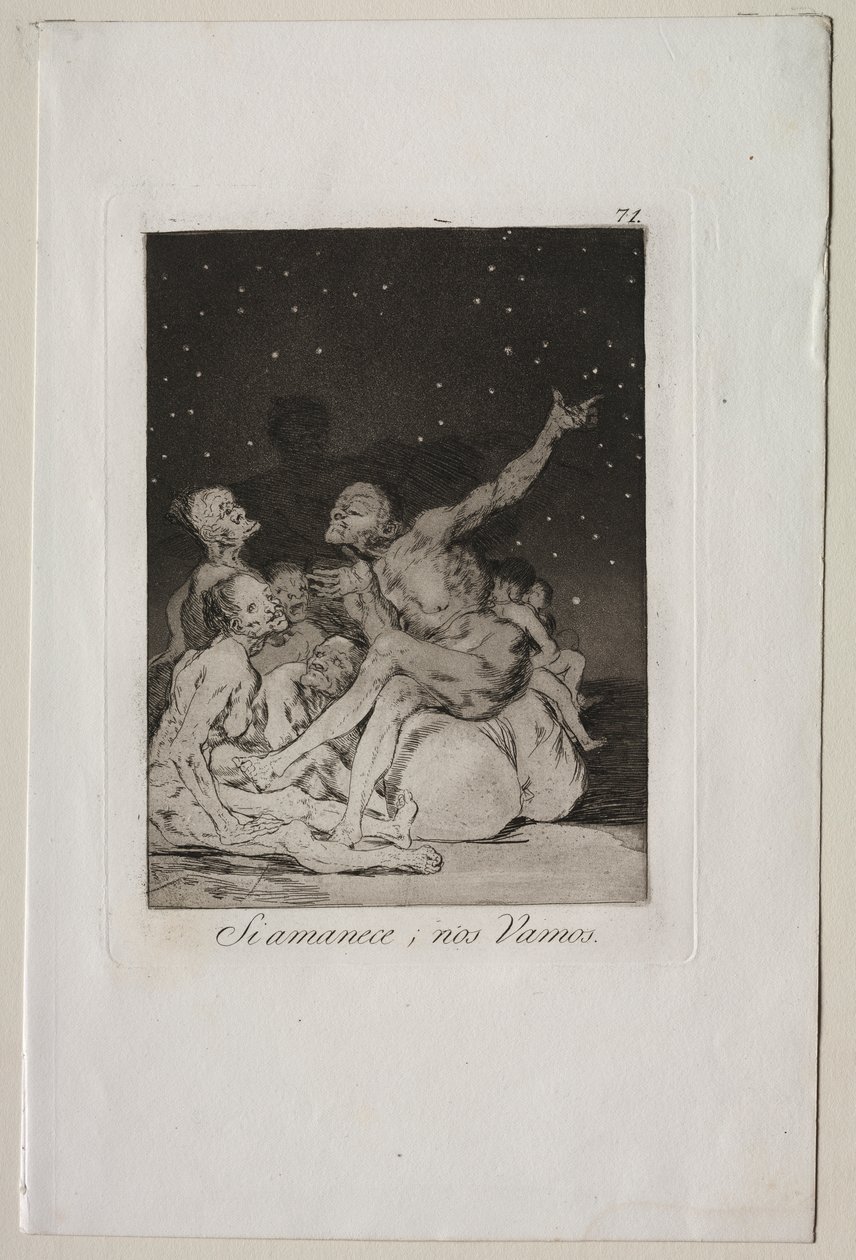 Caprichos: Ha kitör a nap, kiszállunk alkotó: Francisco de Goya