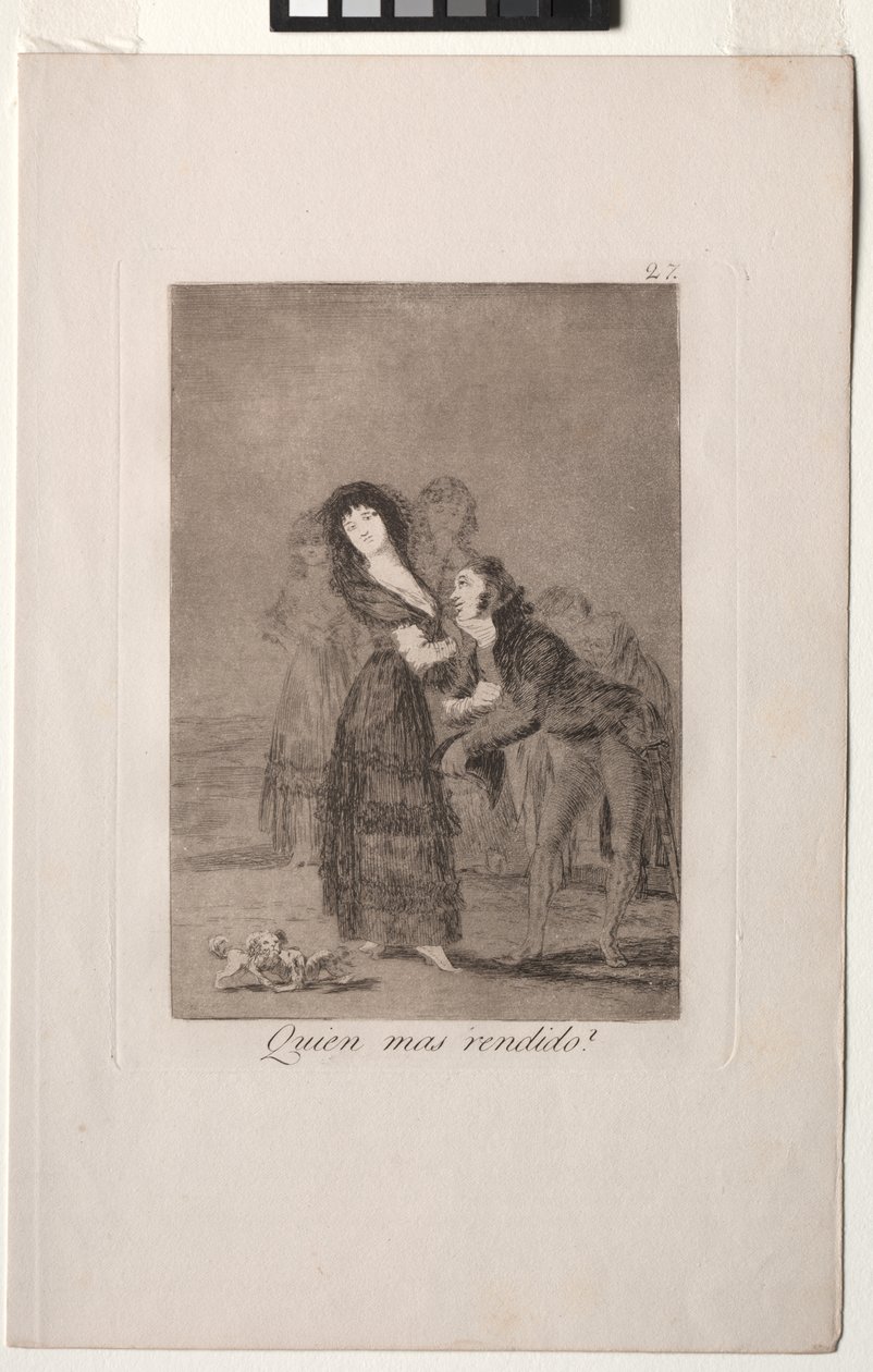 Caprichos: Melyikük a legyőzöttebb? alkotó: Francisco de Goya
