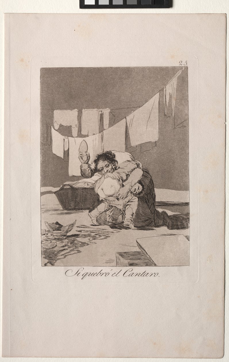 Caprichos: Igen, összetörte az edényt. alkotó: Francisco de Goya