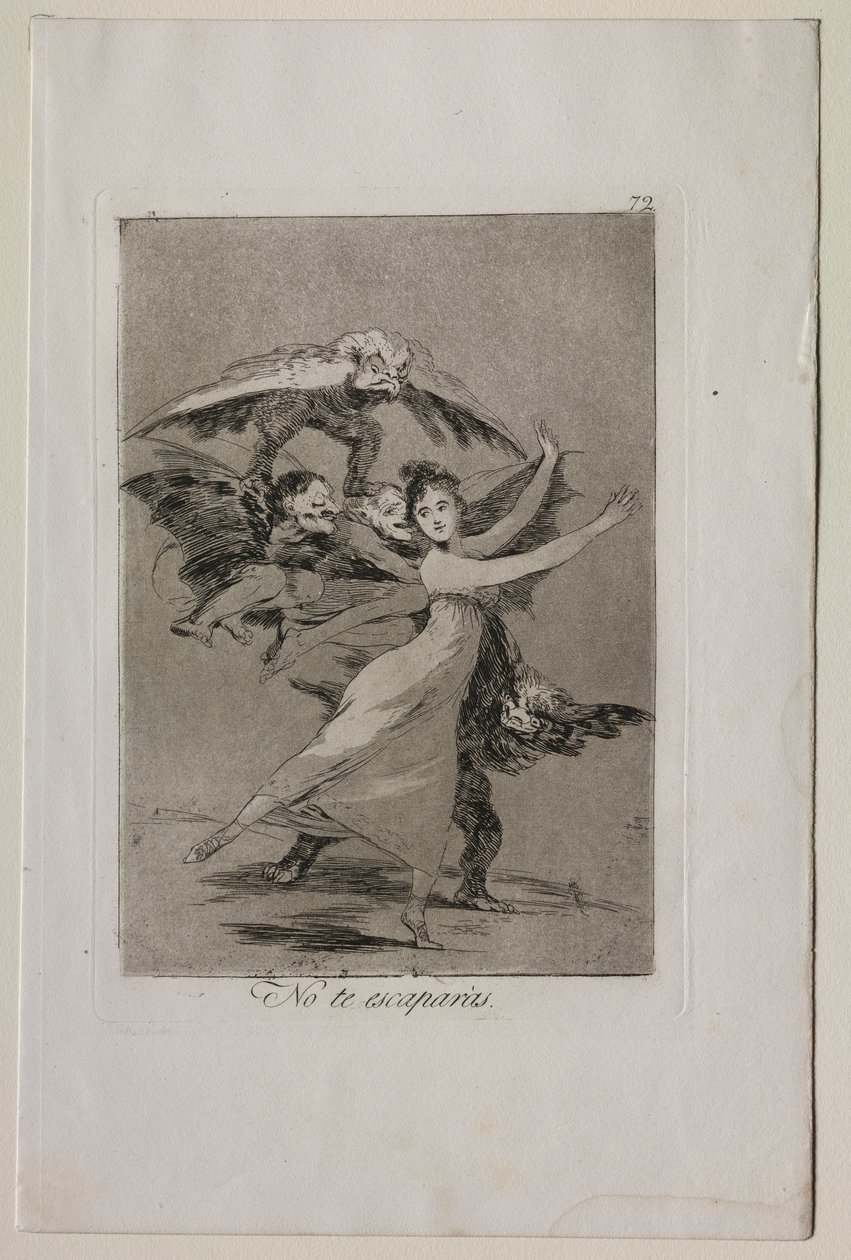 Caprichos: Nem menekülsz alkotó: Francisco de Goya