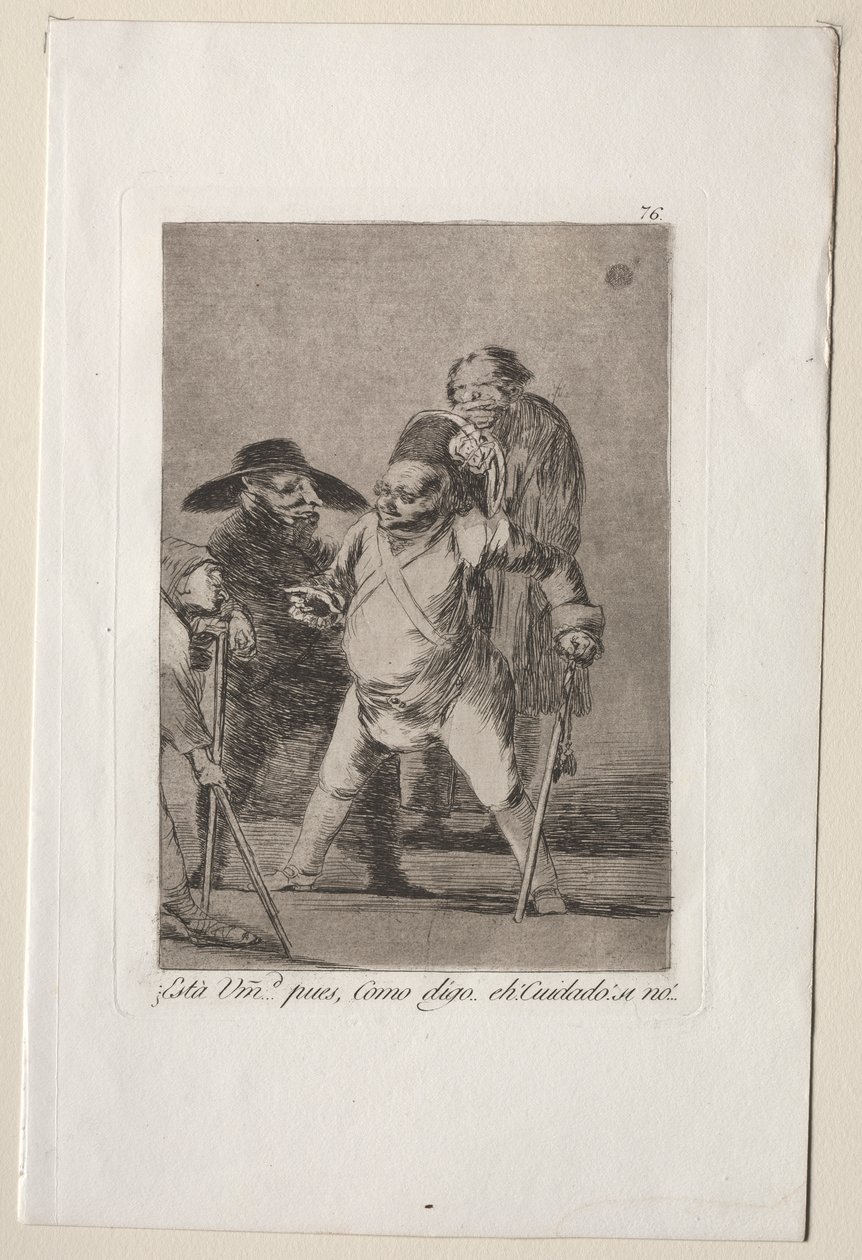 Caprichos: Érted?...Nos, ahogy mondom...eh! Vigyázz! Másképp... alkotó: Francisco de Goya