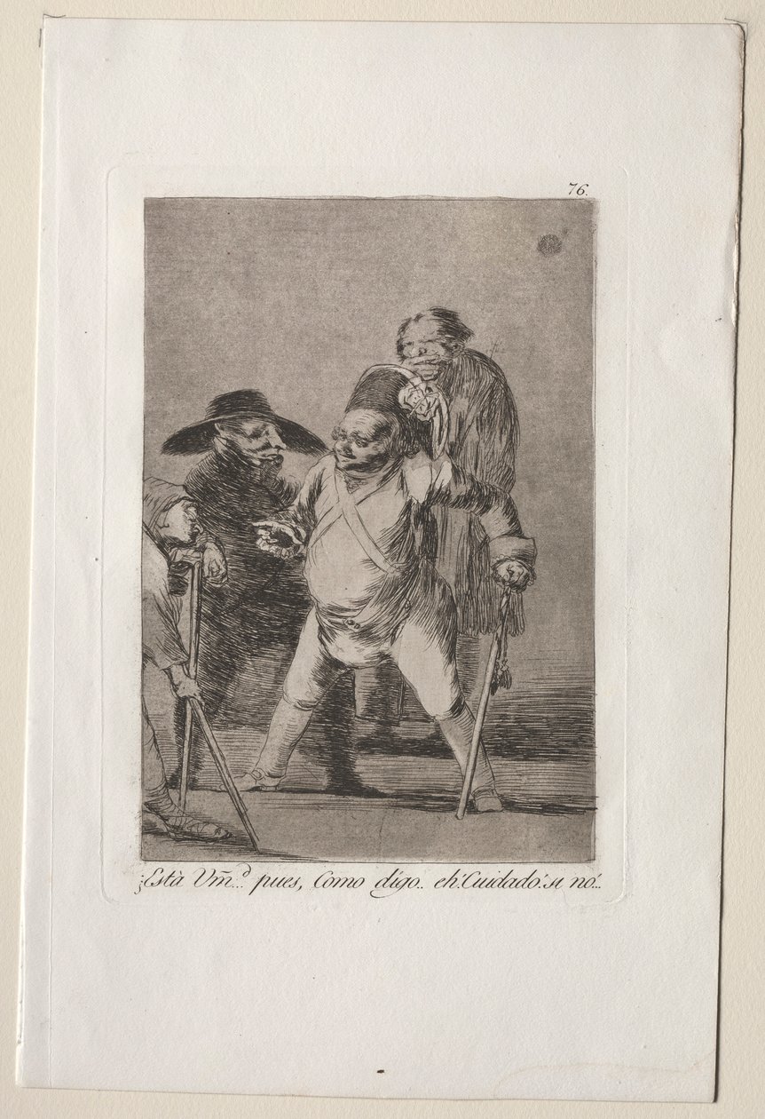 Caprichos: Érted...Nos, ahogy mondom...eh! Vigyázz! Másképp.... alkotó: Francisco de Goya