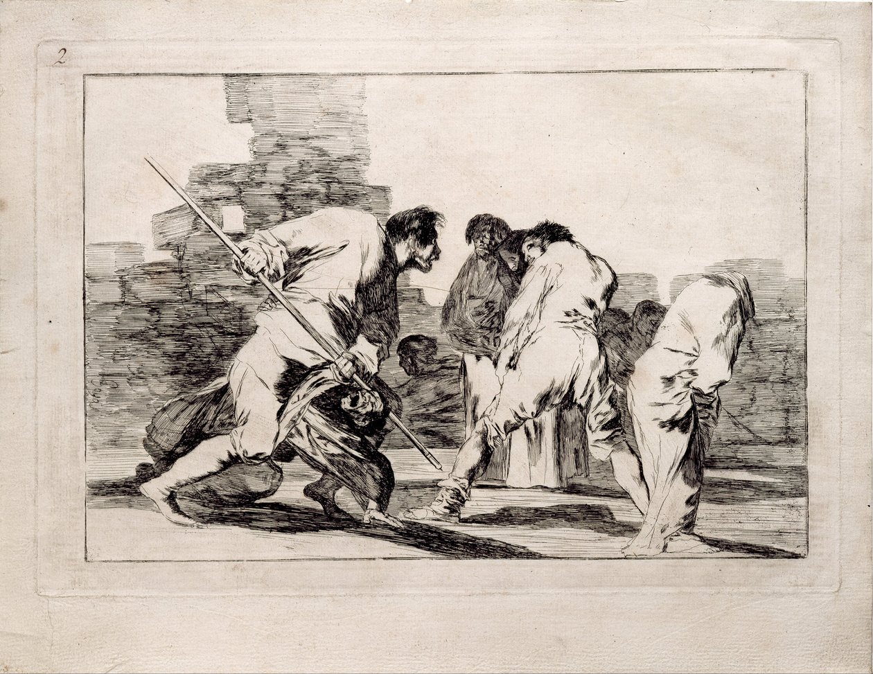 Kegyetlen bolondság a Los Disparates Follies sorozatból, 1815-1819 alkotó: Francisco de Goya