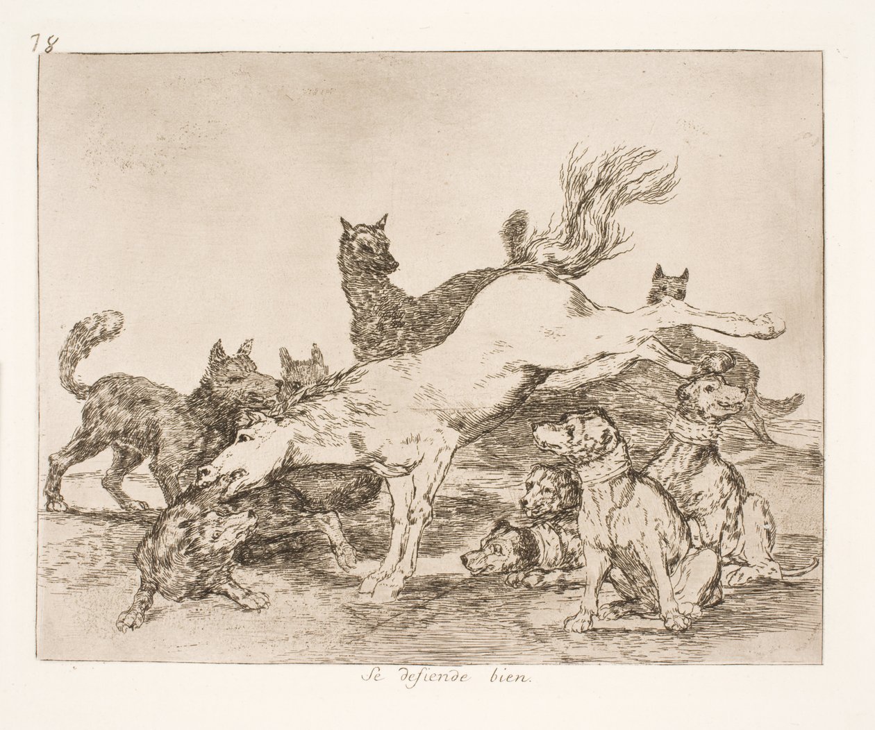 Jól védekeznek (78) alkotó: Francisco de Goya