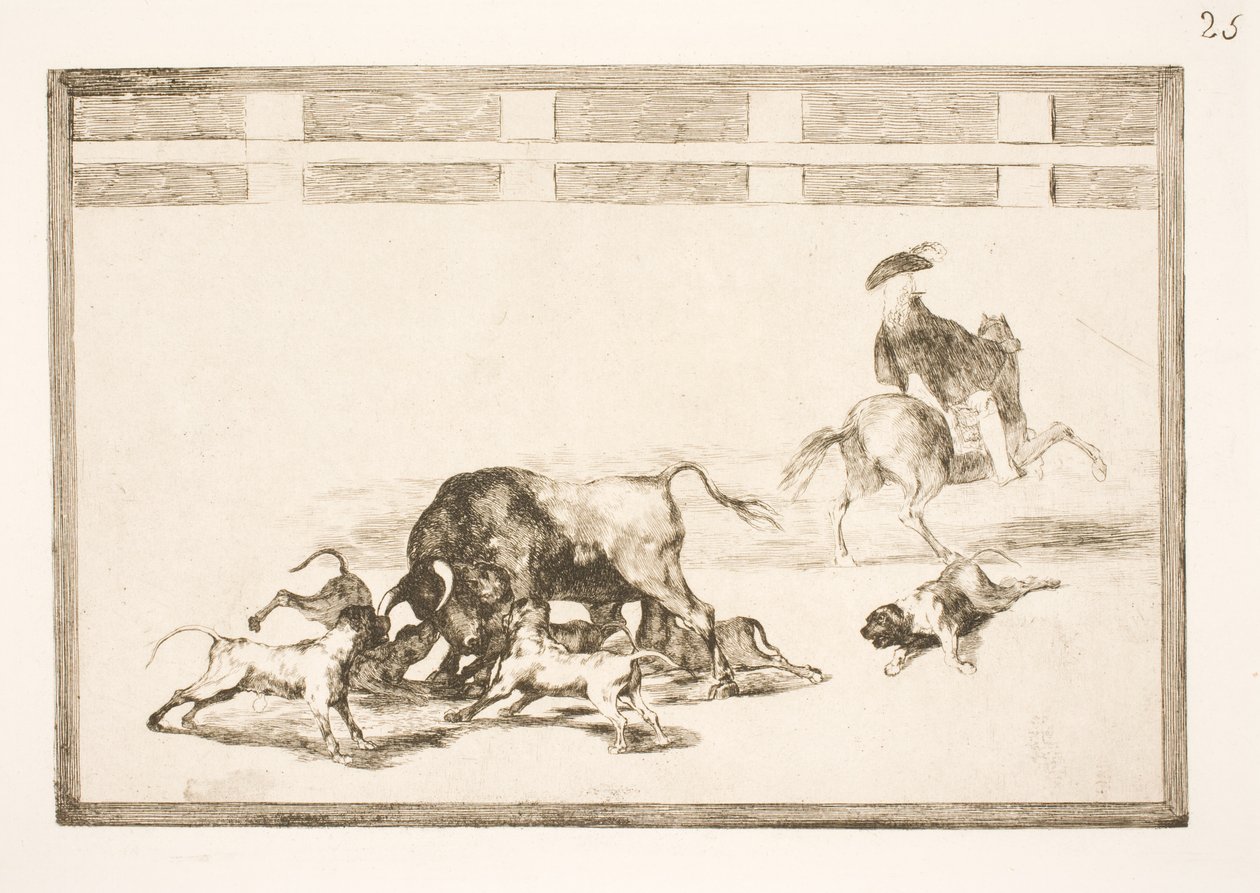 Kifényesítik a kutyákat a bikán alkotó: Francisco de Goya