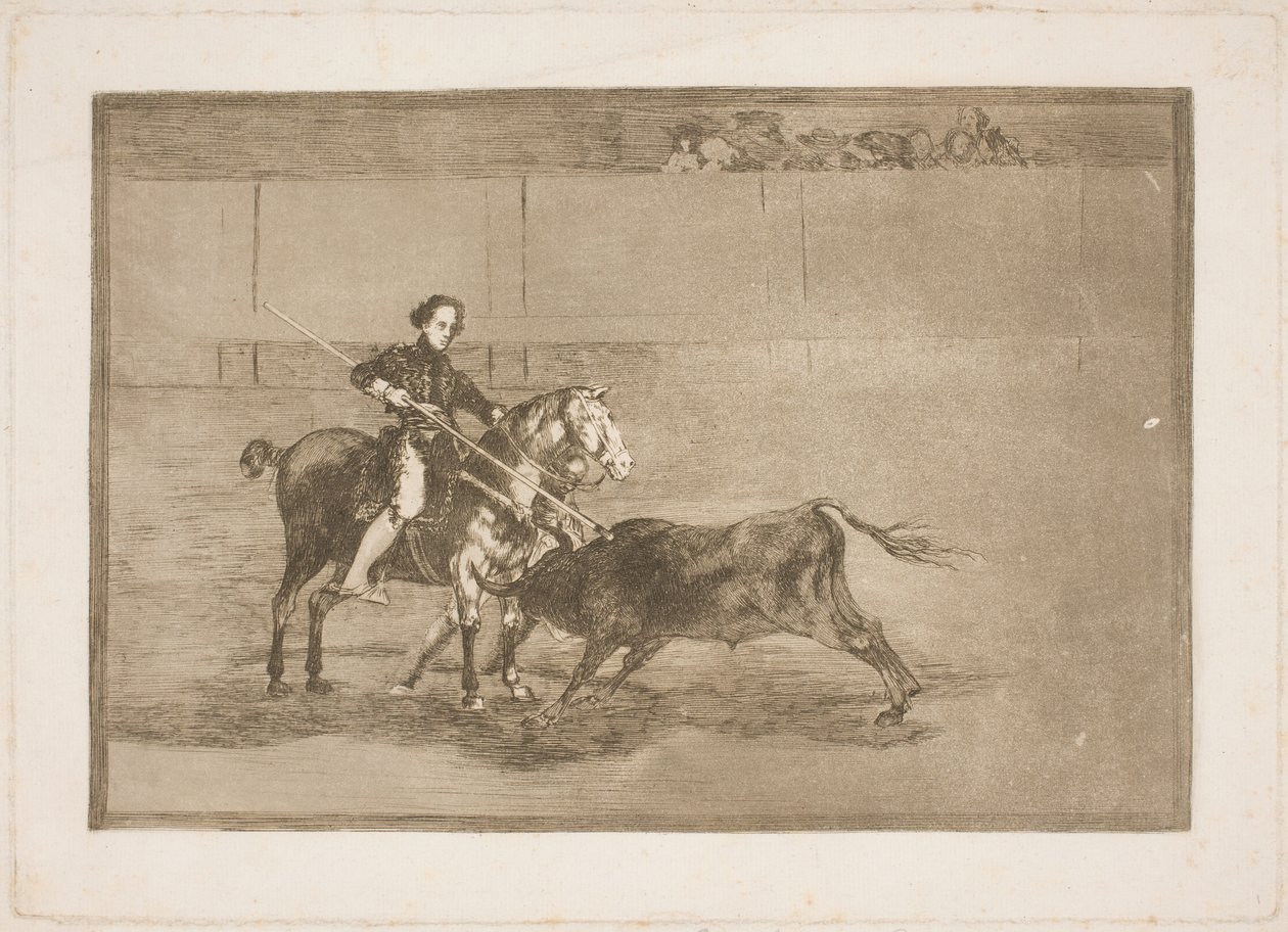 Pajuelera férfias bátorságát ünnepelte (az arénában) Saragossában alkotó: Francisco de Goya