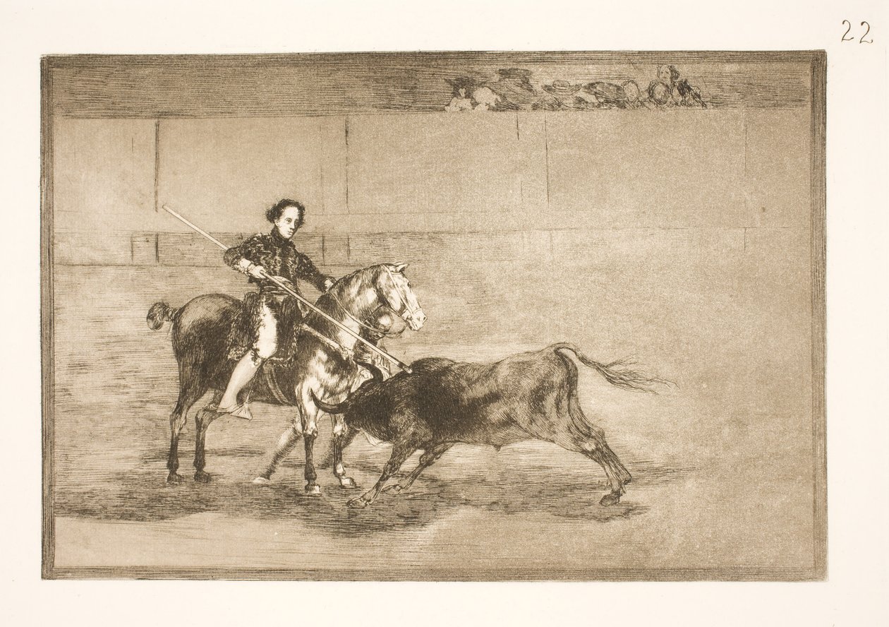 Pajuelera férfias bátorságát ünnepelte (az arénában) Saragossában alkotó: Francisco de Goya