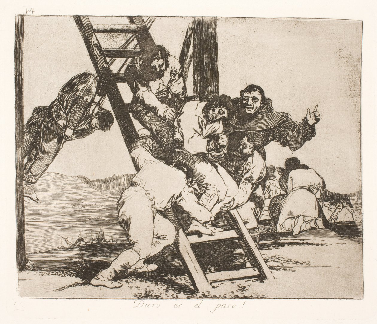 A nehéz út (14) alkotó: Francisco de Goya