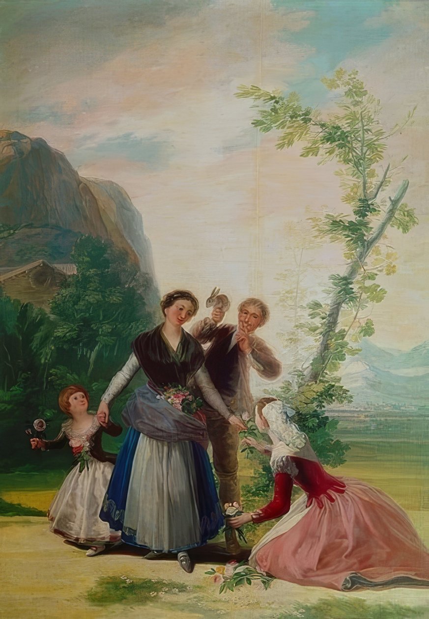 A virág lány vagy tavasz. 1786 alkotó: Francisco de Goya