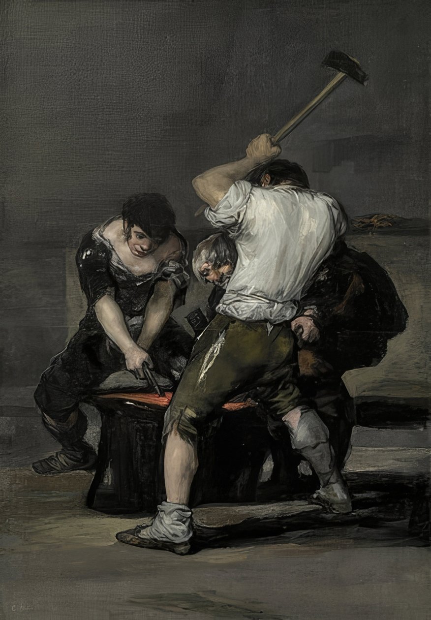 A kovács. 1815-20 körül alkotó: Francisco de Goya