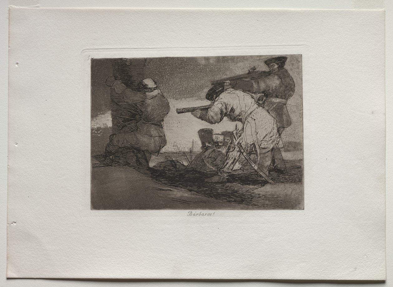 A háború katasztrófái: Barbárok! alkotó: Francisco de Goya