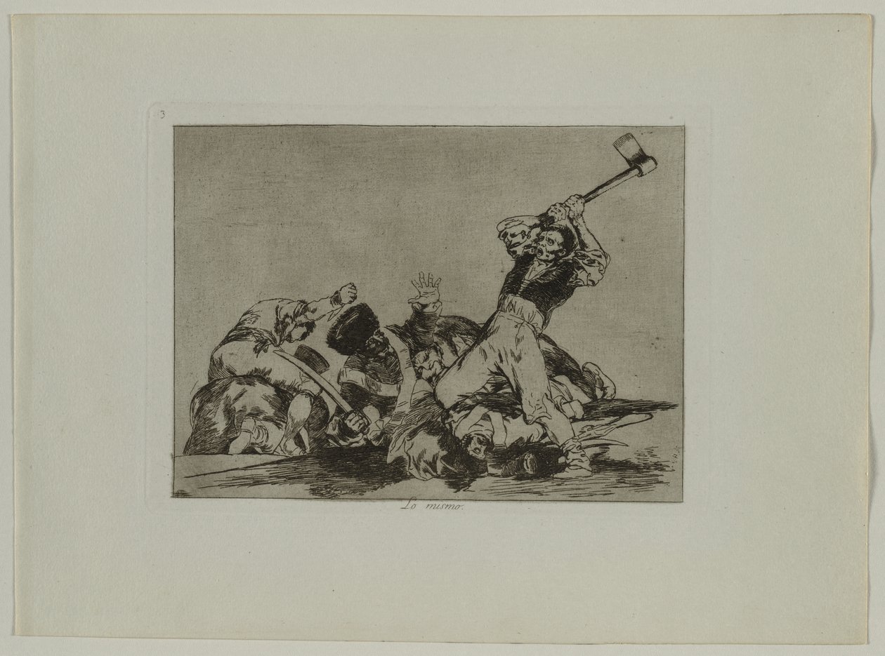 Disasters of War: Pl., 3, The Same Thing, 1810-1813. alkotó: Francisco de Goya