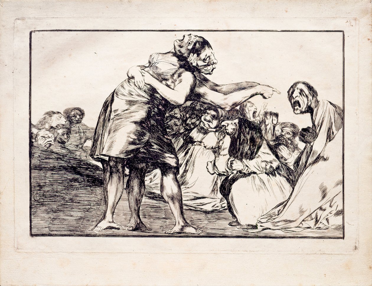 Disorderly Folly a Los Disparates Follies sorozatból, 1815-1819 alkotó: Francisco de Goya