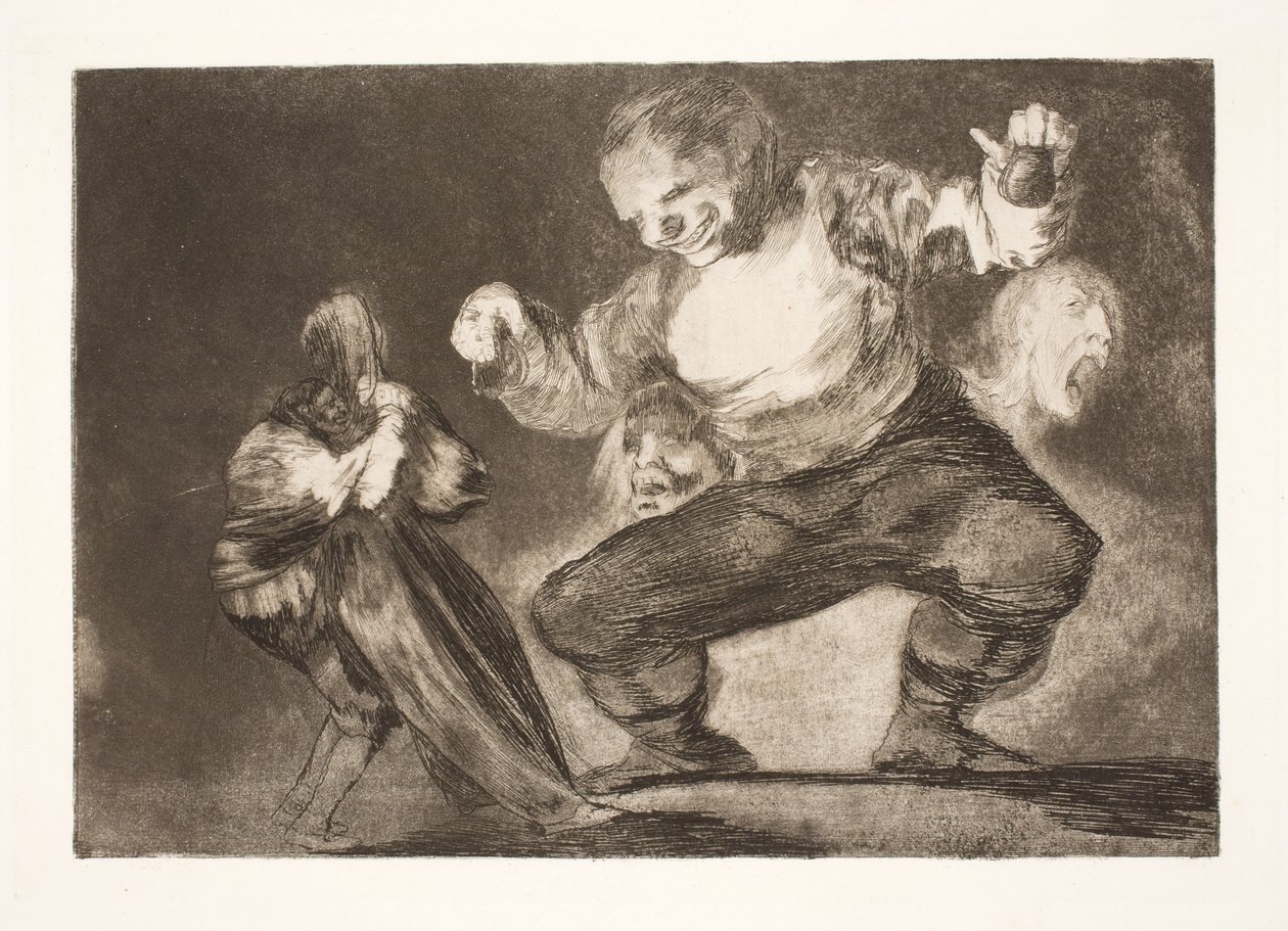 Bolond (A satu után jön a parázna) alkotó: Francisco de Goya