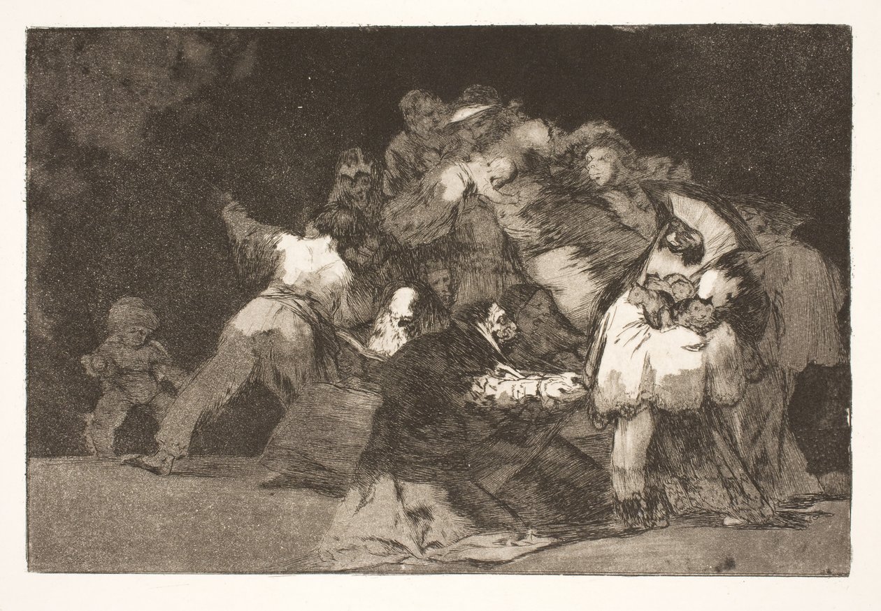 Ostobaság általában (A macska karmai és a bhakta ruhája / ahogy a bűnt gyakran az erény szokásaiba öltöztetik) alkotó: Francisco de Goya