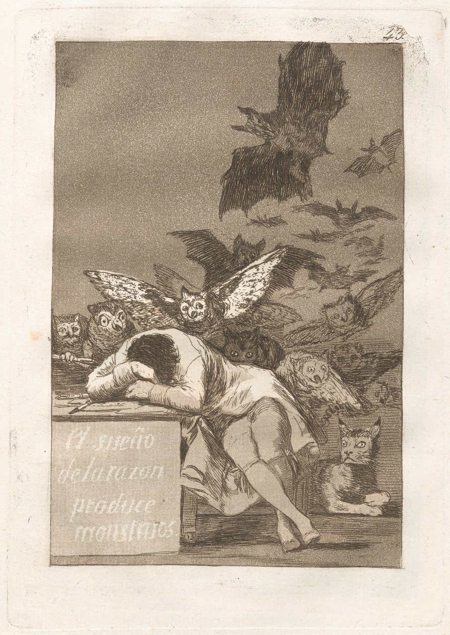 A Sleep of Reason szörnyeket produkál alkotó: Francisco de Goya