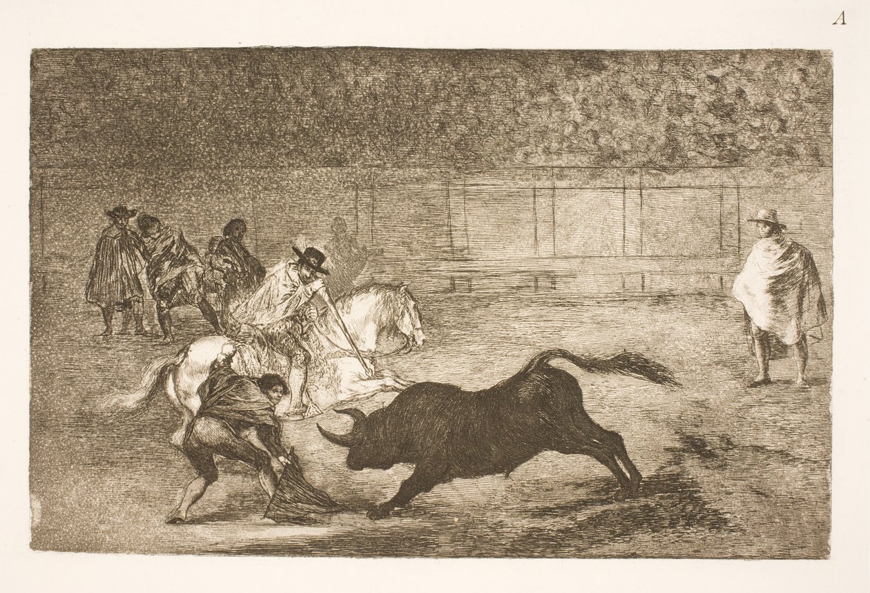 Egy spanyol lovas másodpercei segítségével töri el a rövid lándzsákat alkotó: Francisco de Goya