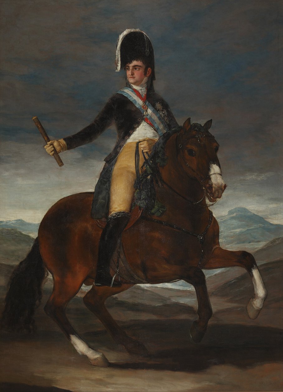 Ferdinánd spanyol király lovas portréja alkotó: Francisco de Goya
