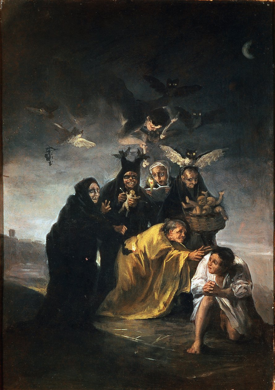 Ördögűzés vagy boszorkányok. Francisco de GOYA Y LUCIENTES (1746-1828) festménye alkotó: Francisco de Goya