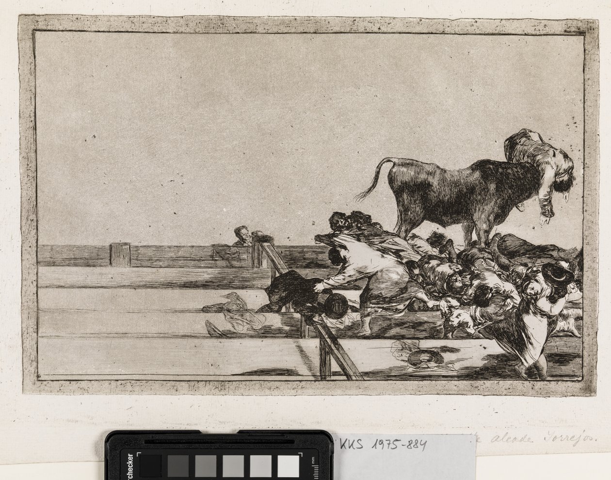 Szörnyű események a madridi aréna frontvonalában és Torrejon polgármesterének halála alkotó: Francisco de Goya