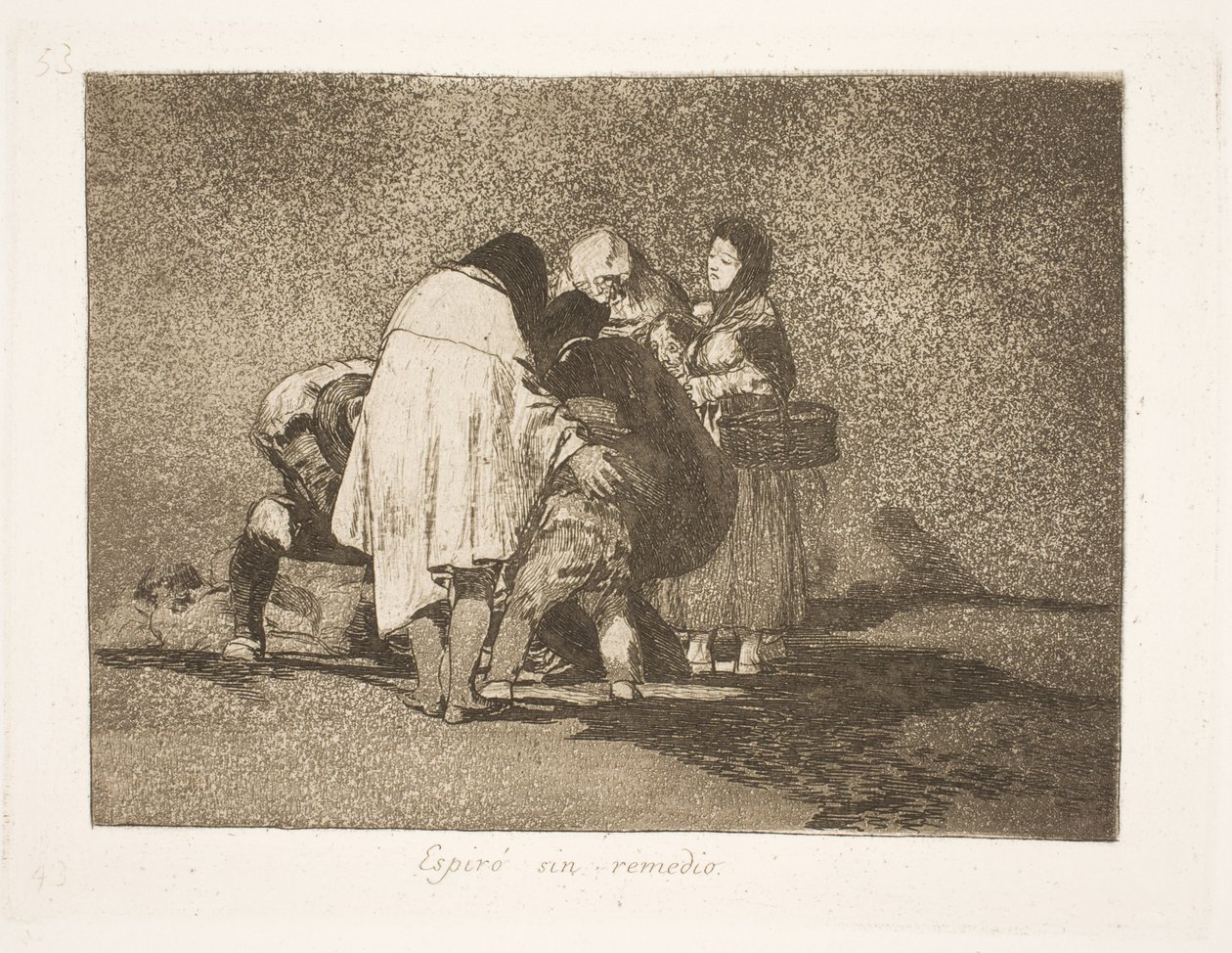 Úgy halt meg, hogy senki sem tudott volna rajta segíteni (53) alkotó: Francisco de Goya